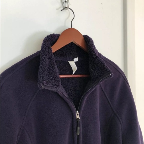 Green Tea fuzzy Sherpa lined zip fleece jacket - Picture 8 of 13